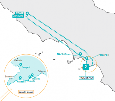 Map showing the Tour regions